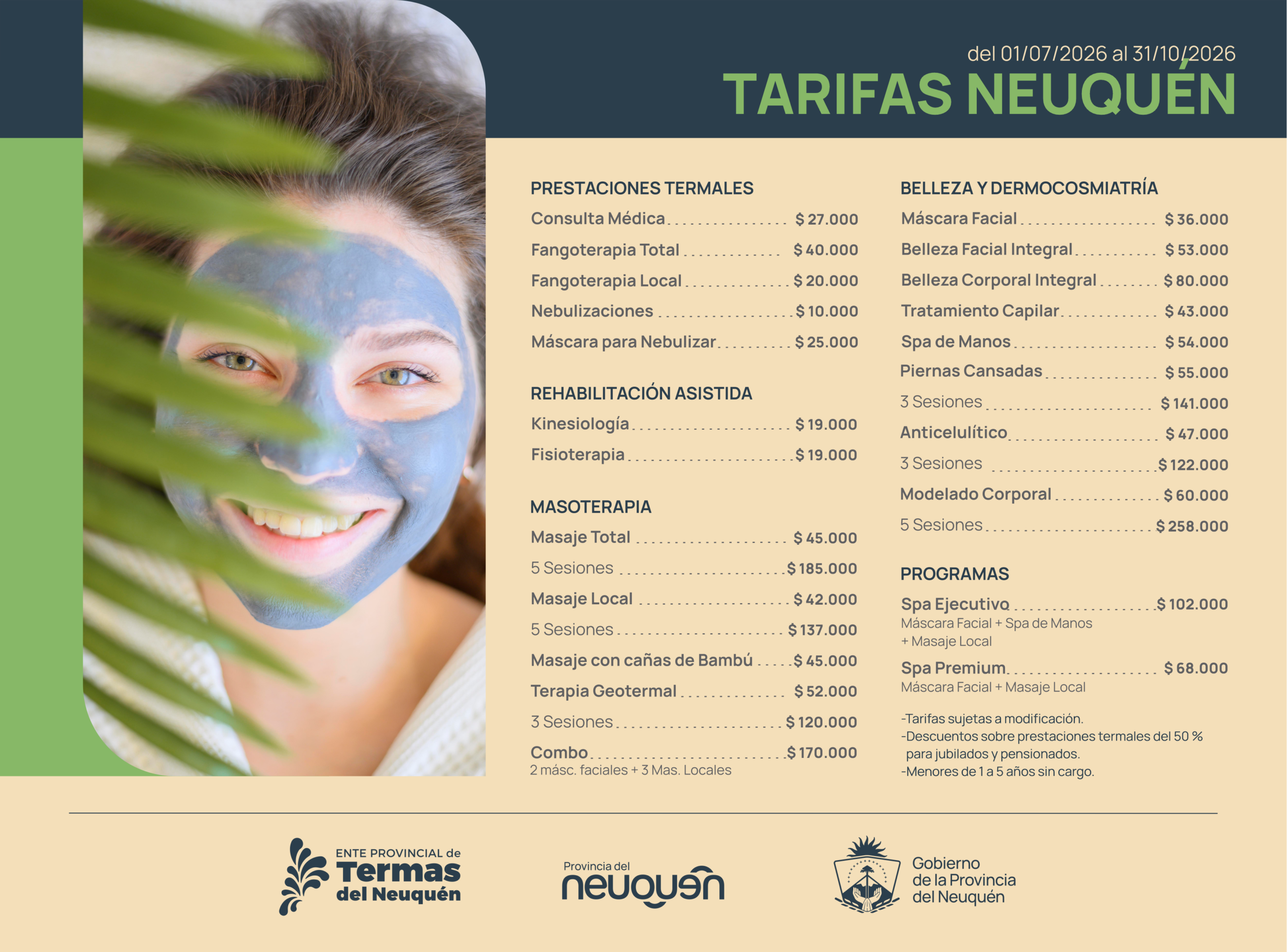 TARIFARIO WEB NEUQUEN julio octubre 2026